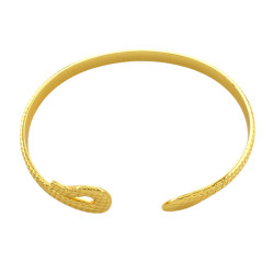 DORADO ESCLAVA SERPIENTEC/ RELIEVE ABIERTA PULSERA
