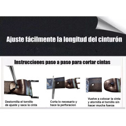 NEGRO UNISEX ECONOMICO CLASICO HEBILLA REDONDEADA CINTURON