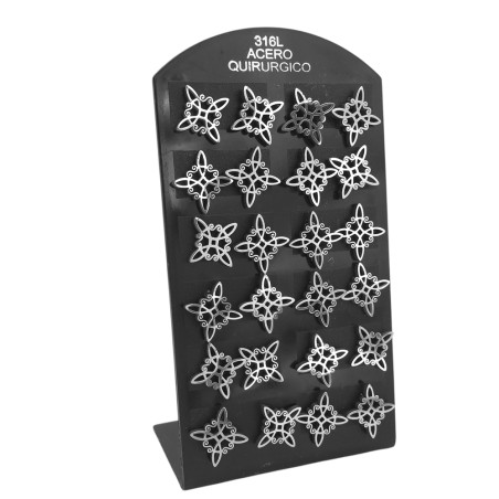 BLISTER X12 PARES NUDO DE BRUJA CALADO ARO