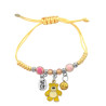 DORADO INFANTIL C/ CUENTAS - BOLAS - CASCABEL - DIJE REGULABLE PULSERA / TOBILLERA
