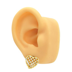 DORADO PAR CORAZON PANAL BOMBE C/ VARIOS CUBIC ARO