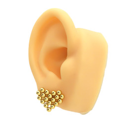 DORADO PAR CORAZON DE BOLITAS PANAL PLANO ARO