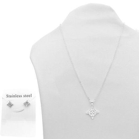 BLANCO NUDO DE BRUJA CALADO CONJUNTO