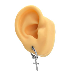 MEDIO BLISTER X6 PARES DOS BOLITAS Y CORAZON CRUZ ESTRELLA COLA BALLENA SERPIENTE EN ARGOLLA 15MM AROS