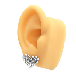 PAR CORAZON DE BOLITAS PANAL PLANO ARO