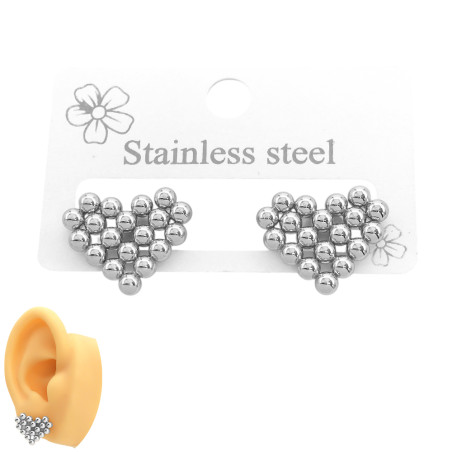 PAR CORAZON DE BOLITAS PANAL PLANO ARO