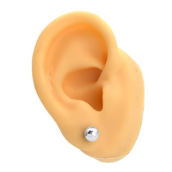 BLANCO PAR 6MM BOLITAS ACERO BLANCO QUIRURGICO ARO