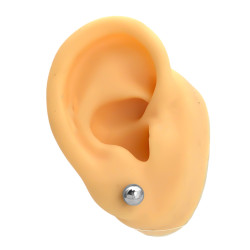 1 PAR 6MM BOLITA ACERO QUIRURGICO ARO