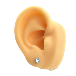 BLISTER X12 PARES ENGARZADOS STRASS CRISTAL TAMAÑO 3 - 4 - 5MM AROS