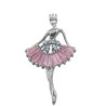 PREMIUM BAILARINA C/ TUTU ROSA DE CUBIC Y RELIEVE DIJE