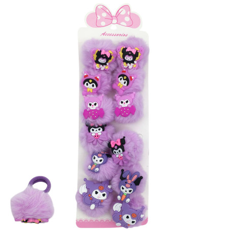 PACK x12 TODO VIOLETA POMPON C/ MUÑECO COLITA