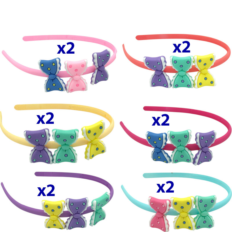 PACK x12 SURTIDO 2 POR COLOR MOÑOS MOVIBLES VINCHA