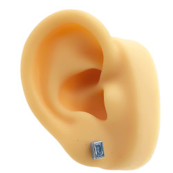 RECTANGULO C/ INTERIOR DE CUBIC HELIX ROSCA INTERNA ACERO QUIRURGICO PIERCING