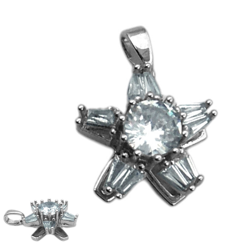 GIRATORIO ESTRELLA CRISTAL CINCO PUNTAS CENTRO CRISTAL DIJE