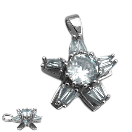 GIRATORIO ESTRELLA CRISTAL CINCO PUNTAS CENTRO CRISTAL DIJE