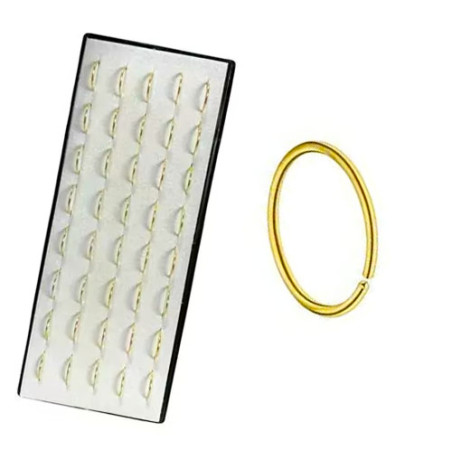 DORADO BLISTER x40 ARGOLLITAS FINAS DE NARIZ 10MM PIERCING