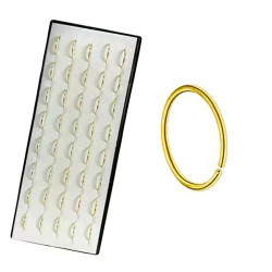 DORADO LINEA X5 ARGOLLITAS FINAS DE NARIZ 10MM PIERCING