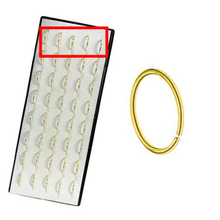 DORADO LINEA X5 ARGOLLITAS FINAS DE NARIZ 10MM PIERCING