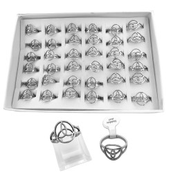 CAJA x36 TRIQUETA CELTA CALADA ANILLO