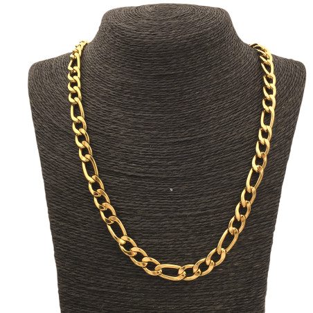 DORADO FIGARO PLANA 2.5NK (9MM)-70CM DORADO ACERO CADENA