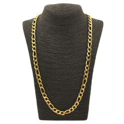 DORADO FIGARO PLANA 2.5NK (9MM)-70CM DORADO ACERO CADENA