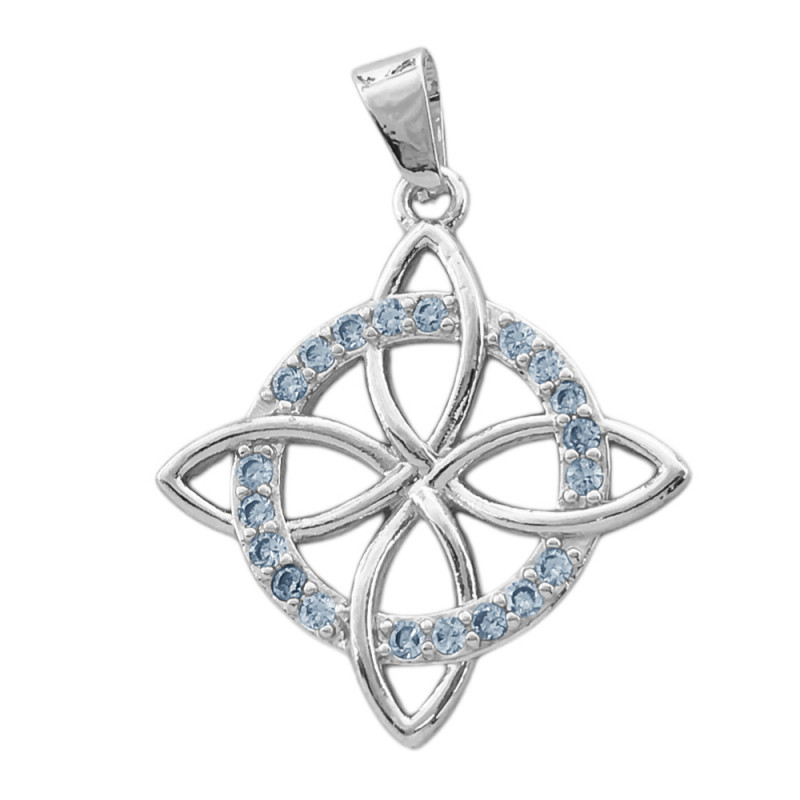 17MM NUDO DE BRUJA CALADO C/ CIRCULO INTERNO DE STRASS DIJE