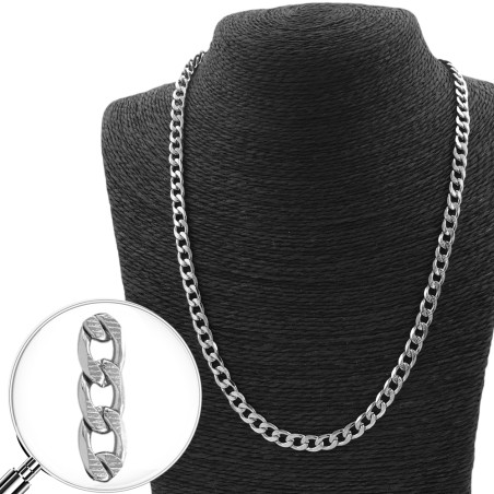 MATRIZADA FACETADA GROUMET PLANA 1.6 (6mm) - 55CM CADENA