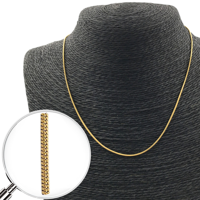 DORADO COLA DE RATA 1.2 (1MM) - 55CM ACERO CADENA