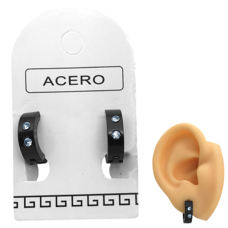 NEGRO 13*4MM PAR BISAGRA C/ 2 STRASS ARO