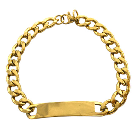 DORADO GROUMET P/ GRABAR 2.0 NK (7.5MM)- 21CM IDENTIFICACION PULSERA