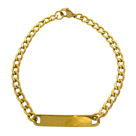 DORADO GROUMET 20 CM P/ GRABAR 1.2NK (4MM) - 20CM IDENTIFICACION PULSERA