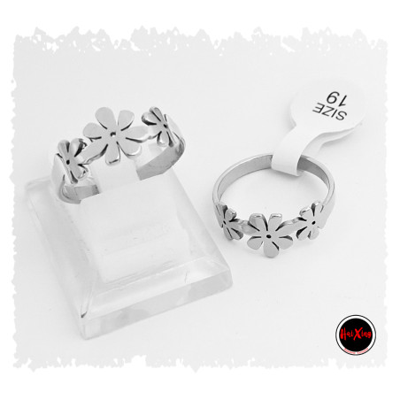 CURVA 6 ANILLOS (TALLES 16-17-18-19-20-21) TRES FLORES DE MUCHOS PETALOS ANILLO