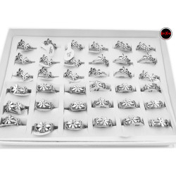 CURVA 6 ANILLOS (TALLES 16-17-18-19-20-21) TRES FLORES DE MUCHOS PETALOS ANILLO