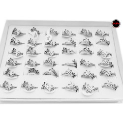 CURVA 6 ANILLOS (TALLES 16-17-18-19-20-21) DOS FLORES CALADAS ANILLO