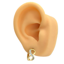 DORADO PAR BISAGRA INFINITO C/ STRASS ARO