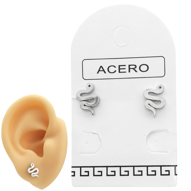 PAR SERPIENTE DE PERFIL MINIATURA ARO