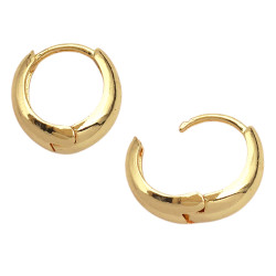 DORADO MEDIO BLISTER X6 PARES ASIMETRICA HUECA BISAGRA BOMBE LIVIANA 3 MEDIDAS 9-12-14MM ARO