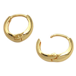 DORADO MEDIO BLISTER X6 PARES ASIMETRICA HUECA BISAGRA BOMBE LIVIANA 3 MEDIDAS 9-12-14MM ARO