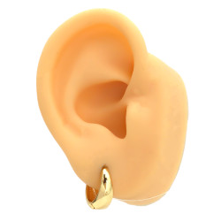 DORADO MEDIO BLISTER X6 PARES ASIMETRICA HUECA BISAGRA BOMBE LIVIANA 3 MEDIDAS 9-12-14MM ARO