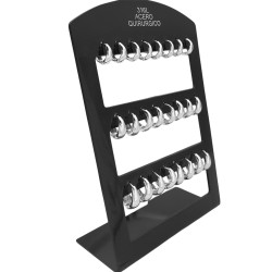 BLISTER X12 PARES ASIMETRICA HUECA BISAGRA BOMBE LIVIANA 3 MEDIDAS 9-12-14MM ARO