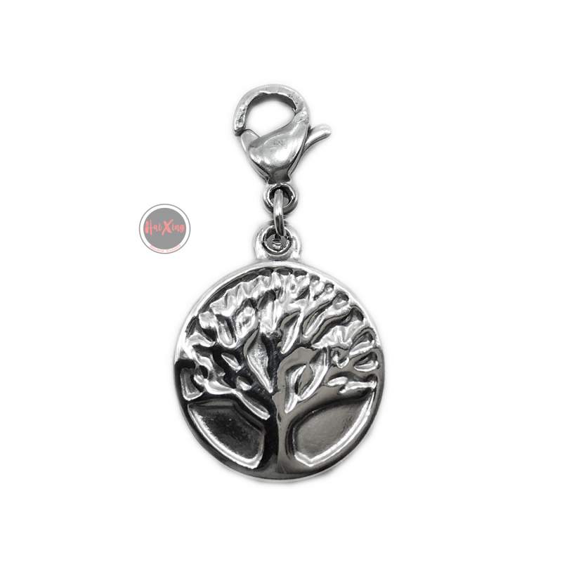 ARBOL REDONDO C/ MOSQUETON P/ PULSERA DIJE