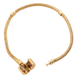 DORADO TIPO PANDORA LISA 2.5MM-18.5CM PULSERA