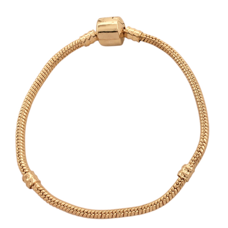 DORADO TIPO PANDORA LISA 3.3MM-18.5CM PULSERA