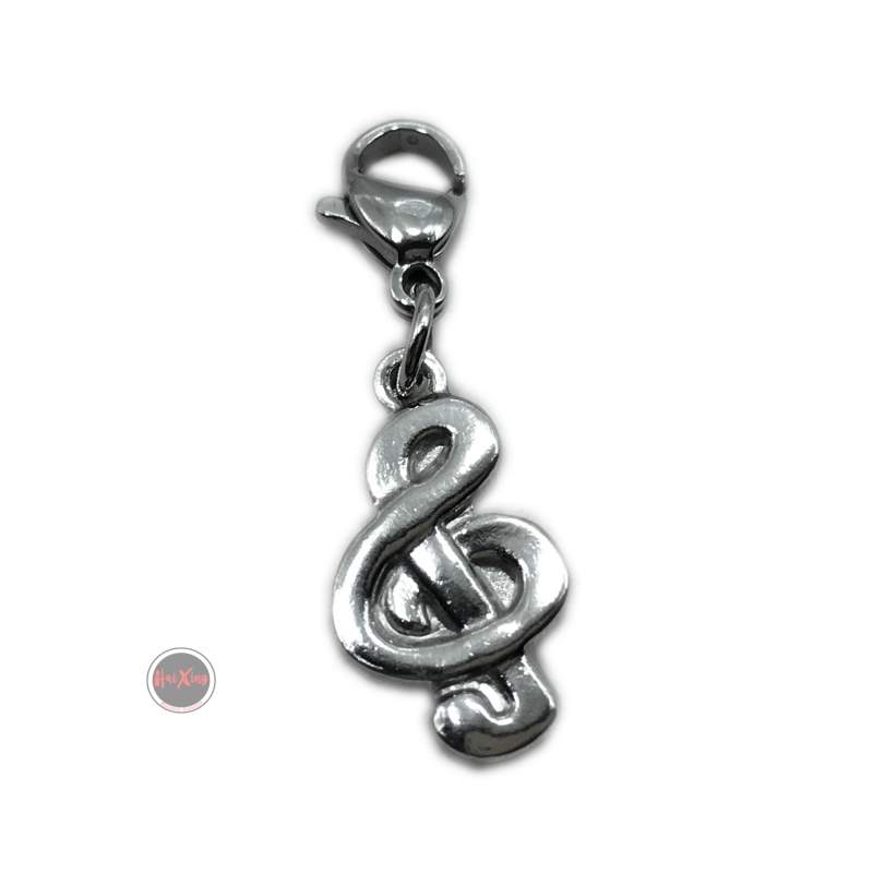 CLAVE DE SOL C/ MOSQUETON P/ PULSERA DIJE