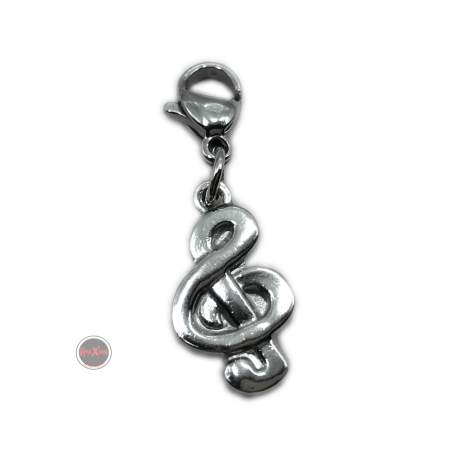 CLAVE DE SOL C/ MOSQUETON P/ PULSERA DIJE