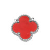 ROJO CINCO FLORES TREBOL TIPO VAN CLEEF 45+5CM COLLAR