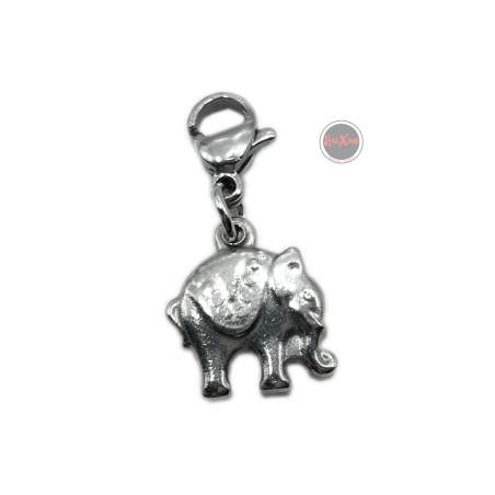 ELEFANTE C/ MOSQUETON P/ PULSERA DIJE