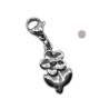 FLOR PLANTA C/ MOSQUETON P/ PULSERA DIJE