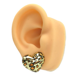 DORADO BLISTER X12 PARES ANIMAL TRES FORMAS DISTINTAS FANTASIA FINA FRU FRU PLATEADO AROS