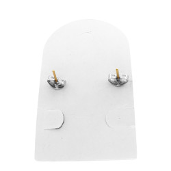 DORADO BLISTER X12 PARES ANIMAL TRES FORMAS DISTINTAS FANTASIA FINA FRU FRU PLATEADO AROS